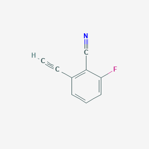 molecular formula C9H4FN B2888738 2-Ethynyl-6-fluorobenzonitrile CAS No. 1233509-91-5