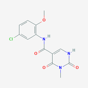 molecular formula C13H12ClN3O4 B2888740 N-(5-chloro-2-methoxyphenyl)-3-methyl-2,4-dioxo-1,2,3,4-tetrahydropyrimidine-5-carboxamide CAS No. 1351662-20-8