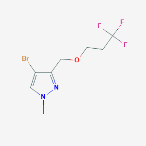 molecular formula C8H10BrF3N2O B2888741 4-bromo-1-methyl-3-[(3,3,3-trifluoropropoxy)methyl]-1H-pyrazole CAS No. 1855949-22-2