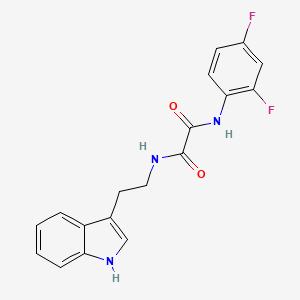B2888746 N'-(2,4-difluorophenyl)-N-[2-(1H-indol-3-yl)ethyl]oxamide CAS No. 898357-22-7