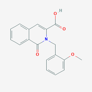 molecular formula C18H15NO4 B2888757 2-(2-Methoxybenzyl)-1-oxo-1,2-dihydroisoquinoline-3-carboxylic acid CAS No. 924827-50-9