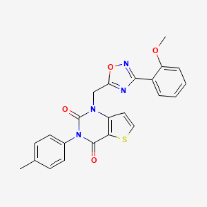 molecular formula C23H18N4O4S B2888761 4-(2-{[(5-氯-2-甲氧基苯基)磺酰基]氨基}乙基)-N-(3-甲基苯基)哌啶-1-甲酰胺 CAS No. 1251584-58-3