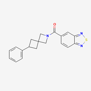 molecular formula C19H17N3OS B2888764 2,1,3-Benzothiadiazol-5-yl-(6-phenyl-2-azaspiro[3.3]heptan-2-yl)methanone CAS No. 2380044-71-1