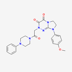 8-(4-methoxyphenyl)-2-(2-oxo-2-(4-phenylpiperazin-1-yl)ethyl)-7,8-dihydroimidazo[2,1-c][1,2,4]triazine-3,4(2H,6H)-dione