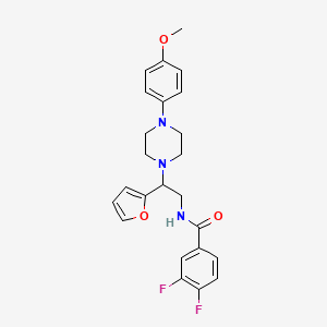 3,4-difluoro-N-[2-(furan-2-yl)-2-[4-(4-methoxyphenyl)piperazin-1-yl]ethyl]benzamide