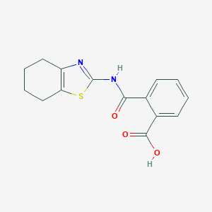 molecular formula C15H14N2O3S B288878 2-(4,5,6,7-Tetrahydro-1,3-benzothiazol-2-ylcarbamoyl)benzoic acid 