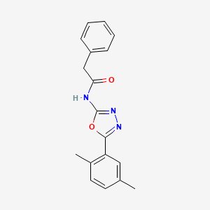 molecular formula C18H17N3O2 B2888784 N-(5-(2,5-dimethylphenyl)-1,3,4-oxadiazol-2-yl)-2-phenylacetamide CAS No. 891125-36-3