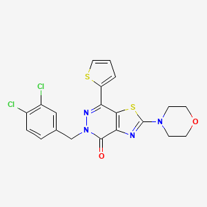 5-(3,4-dichlorobenzyl)-2-morpholino-7-(thiophen-2-yl)thiazolo[4,5-d]pyridazin-4(5H)-one