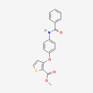 molecular formula C19H15NO4S B2888788 Methyl 3-[4-(benzoylamino)phenoxy]-2-thiophenecarboxylate CAS No. 900015-15-8