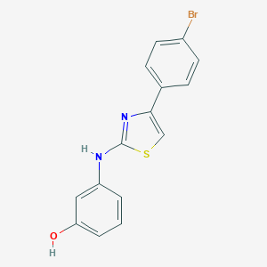 molecular formula C15H11BrN2OS B288879 3-{[4-(4-Bromophenyl)-1,3-thiazol-2-yl]amino}phenol 