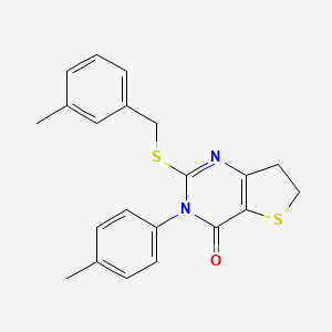 2-((3-methylbenzyl)thio)-3-(p-tolyl)-6,7-dihydrothieno[3,2-d]pyrimidin-4(3H)-one