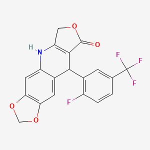 9-[2-fluoro-5-(trifluoromethyl)phenyl]-6,9-dihydro[1,3]dioxolo[4,5-g]furo[3,4-b]quinolin-8(5H)-one
