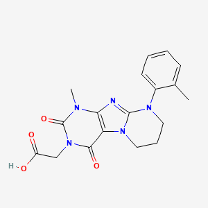 2-[1-methyl-9-(2-methylphenyl)-2,4-dioxo-7,8-dihydro-6H-purino[7,8-a]pyrimidin-3-yl]acetic acid