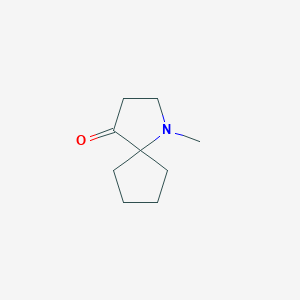 molecular formula C9H15NO B2888796 1-Methyl-1-azaspiro[4.4]nonan-4-one CAS No. 90607-92-4