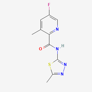 molecular formula C10H9FN4OS B2888797 5-fluoro-3-methyl-N-(5-methyl-1,3,4-thiadiazol-2-yl)pyridine-2-carboxamide CAS No. 2415526-49-5