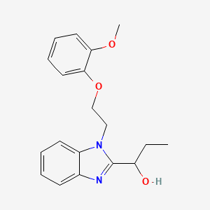1-{1-[2-(2-Methoxyphenoxy)ethyl]benzimidazol-2-yl}propan-1-ol