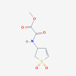 molecular formula C7H9NO5S B2888806 Methyl 2-((1,1-dioxido-2,3-dihydrothiophen-3-yl)amino)-2-oxoacetate CAS No. 946339-45-3