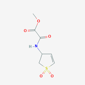 molecular formula C7H9NO5S B2888806 2-((1,1-二氧化-2,3-二氢噻吩-3-基)氨基)-2-氧代乙酸甲酯 CAS No. 946339-45-3