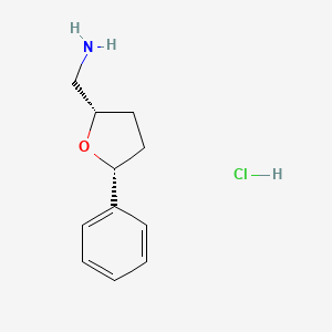[(2S,5R)-5-Phenyloxolan-2-yl]methanamine;hydrochloride