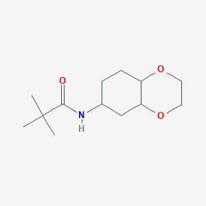 molecular formula C13H23NO3 B2888821 N-(octahydrobenzo[b][1,4]dioxin-6-yl)pivalamide CAS No. 1902912-77-9