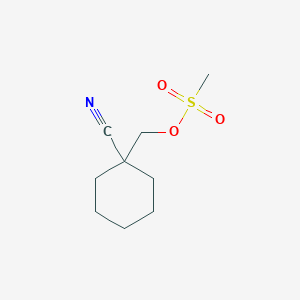 molecular formula C9H15NO3S B2888827 (1-Cyanocyclohexyl)methyl methanesulfonate CAS No. 1268101-90-1