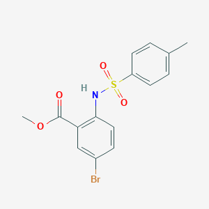 molecular formula C15H14BrNO4S B288883 2-(Tosylamino)-5-bromobenzoic acid methyl ester 