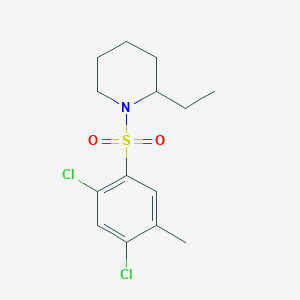 molecular formula C14H19Cl2NO2S B288884 1-[(2,4-Dichloro-5-methylphenyl)sulfonyl]-2-ethylpiperidine 