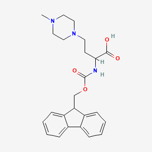 molecular formula C24H29N3O4 B2888870 2-(9H-芴-9-基甲氧羰基氨基)-4-(4-甲基哌嗪-1-基)丁酸 CAS No. 1702063-06-6