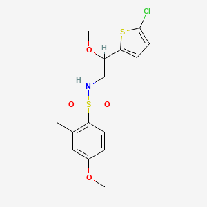 molecular formula C15H18ClNO4S2 B2888887 N-(2-(5-chlorothiophen-2-yl)-2-methoxyethyl)-4-methoxy-2-methylbenzenesulfonamide CAS No. 2034598-80-4