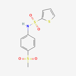 molecular formula C11H11NO4S3 B2888890 N-(4-(methylsulfonyl)phenyl)thiophene-2-sulfonamide CAS No. 900135-66-2