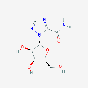 molecular formula C₈H₁₂N₄O₅ B028889 1-β-D-呋喃核糖基-1H-1,2,4-三唑-5-甲酰胺 CAS No. 39030-43-8