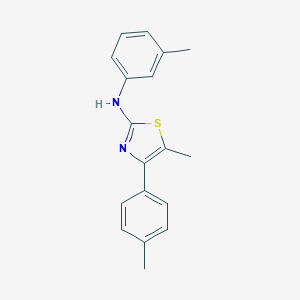 molecular formula C18H18N2S B288890 (5-Methyl-4-p-tolyl-thiazol-2-yl)-m-tolyl-amine 
