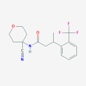 molecular formula C17H19F3N2O2 B2888901 N-(4-Cyanooxan-4-YL)-3-[2-(trifluoromethyl)phenyl]butanamide CAS No. 1385421-80-6