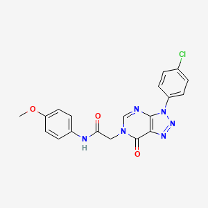 molecular formula C19H15ClN6O3 B2888905 2-[3-(4-chlorophenyl)-7-oxotriazolo[4,5-d]pyrimidin-6-yl]-N-(4-methoxyphenyl)acetamide CAS No. 893940-85-7