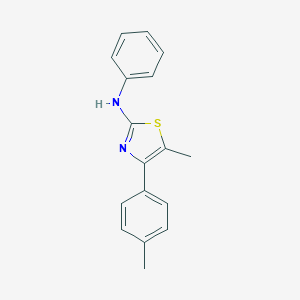 molecular formula C17H16N2S B288891 5-methyl-4-(4-methylphenyl)-N-phenyl-1,3-thiazol-2-amine 