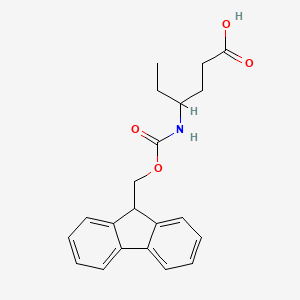 molecular formula C21H23NO4 B2888923 4-(9H-fluoren-9-ylmethoxycarbonylamino)hexanoic acid CAS No. 1865358-80-0