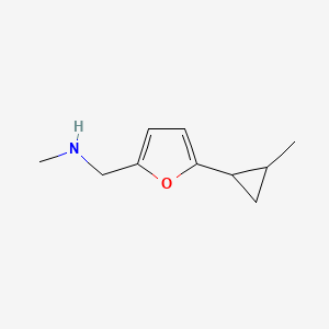 molecular formula C10H15NO B2888926 Methyl({[5-(2-methylcyclopropyl)furan-2-yl]methyl})amine CAS No. 874623-57-1