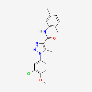 molecular formula C19H19ClN4O2 B2888928 1-(3-chloro-4-methoxyphenyl)-N-(2,5-dimethylphenyl)-5-methyl-1H-1,2,3-triazole-4-carboxamide CAS No. 866864-41-7