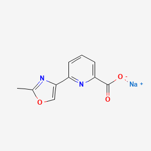 molecular formula C10H7N2NaO3 B2888931 Sodium;6-(2-methyl-1,3-oxazol-4-yl)pyridine-2-carboxylate CAS No. 1706446-07-2
