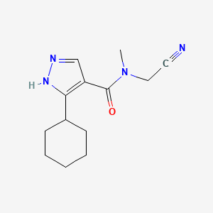 molecular formula C13H18N4O B2888937 N-(Cyanomethyl)-5-cyclohexyl-N-methyl-1H-pyrazole-4-carboxamide CAS No. 1645363-00-3