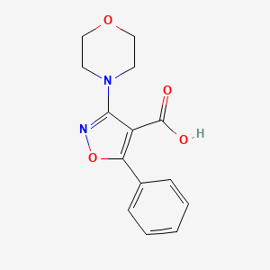 molecular formula C14H14N2O4 B2888942 3-Morpholin-4-yl-5-phenylisoxazole-4-carboxylic acid CAS No. 2270905-18-3