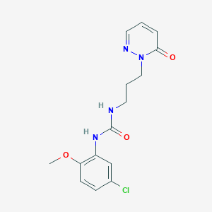 molecular formula C15H17ClN4O3 B2888955 1-(5-chloro-2-methoxyphenyl)-3-(3-(6-oxopyridazin-1(6H)-yl)propyl)urea CAS No. 1172246-26-2