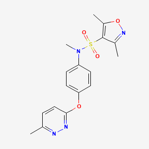 N,3,5-trimethyl-N-(4-((6-methylpyridazin-3-yl)oxy)phenyl)isoxazole-4-sulfonamide