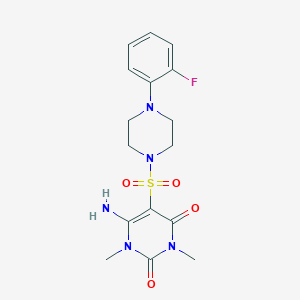 6-Amino-5-[4-(2-fluorophenyl)piperazin-1-yl]sulfonyl-1,3-dimethylpyrimidine-2,4-dione
