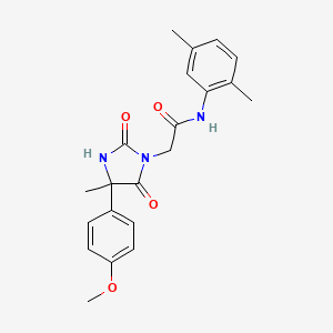 N-(2,5-dimethylphenyl)-2-(4-(4-methoxyphenyl)-4-methyl-2,5-dioxoimidazolidin-1-yl)acetamide