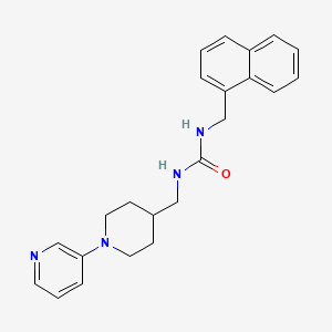 molecular formula C23H26N4O B2888965 1-(Naphthalen-1-ylmethyl)-3-((1-(pyridin-3-yl)piperidin-4-yl)methyl)urea CAS No. 2034228-50-5