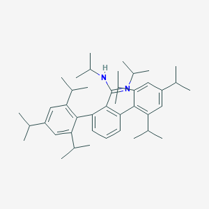 molecular formula C43H64N2 B288897 N1,N2-Diisopropyl-2,6-bis(2,4,6-triisopropylphenyl)phenylformamidine 