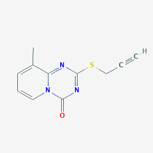 molecular formula C11H9N3OS B2888976 9-甲基-2-丙-2-炔基硫代吡啶并[1,2-a][1,3,5]三嗪-4-酮 CAS No. 896337-66-9
