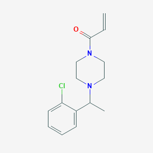 B2888977 1-[4-[1-(2-Chlorophenyl)ethyl]piperazin-1-yl]prop-2-en-1-one CAS No. 2197067-61-9