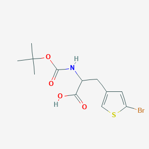 molecular formula C12H16BrNO4S B2889001 3-(5-Bromothiophen-3-yl)-2-[(2-methylpropan-2-yl)oxycarbonylamino]propanoic acid CAS No. 1869410-42-3